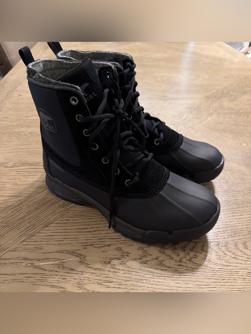 Sorel Men's Buxton Lace Waterproof Boots Black Quarry Men's Size 8.5